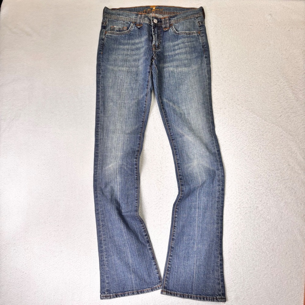 7 For All‎ Mankind Rocker Bootcut Jeans Womens 27 Y2K Low Rise Flare Made USA